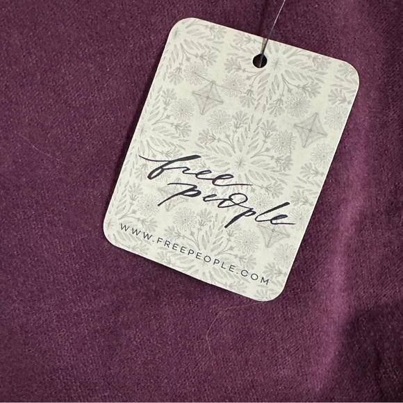 NWT Free People Women’s ‘In My Feelings’ Crop Bootcut Velvet Purple Pants Size S - Picture 5 of 11